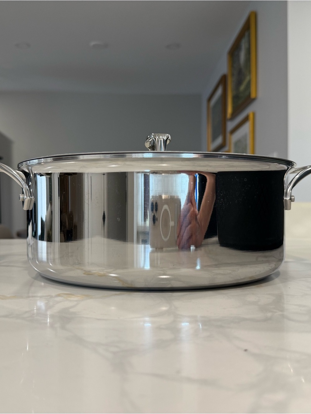 All-Clad D5 Polished Stainless Steel 6-Quart Pan with Lid & Ladle